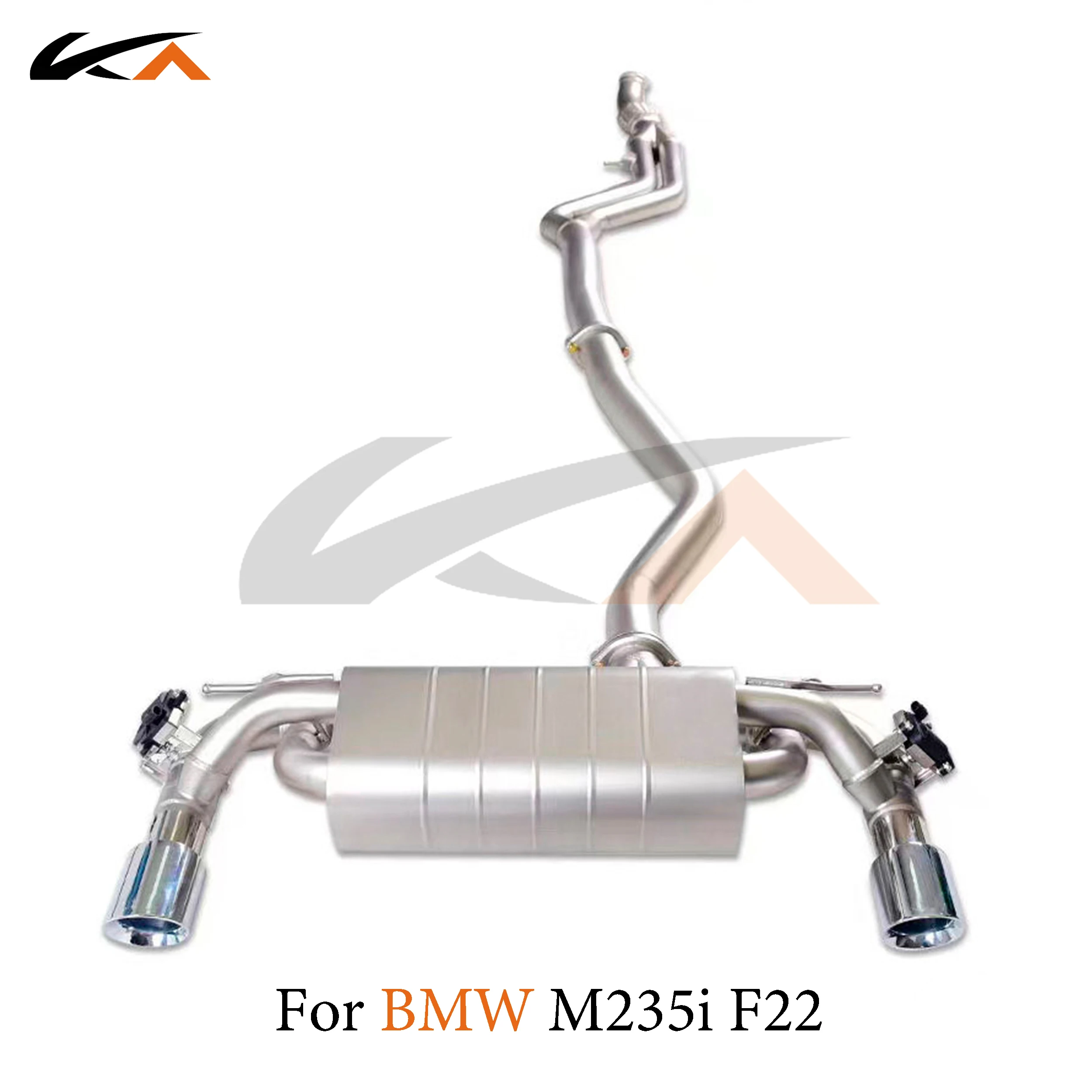 KA Tuning exhaust system parts stainless catback for BMW M235i F22 rear section performance muffler valve