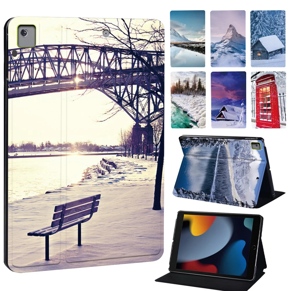 

For 2021 IPad 10.2 Case 7/8/9th Generation Funda for IPad Air 2 Air 4 Case for IPad Mini 4 5 6 Cover Air 5 2022 Snowview Series