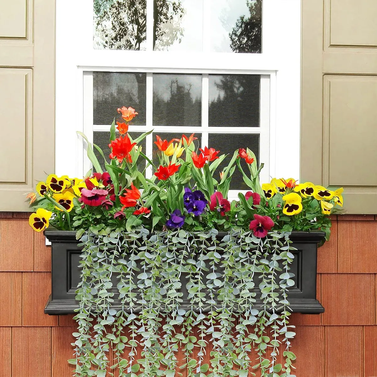 Artificial Ivy Hanging Eucalyptus Vine Plastic Plants Home Room Table Outdoor Garden Door Wall Wedding Party DIY Gifs Box Decora view 6