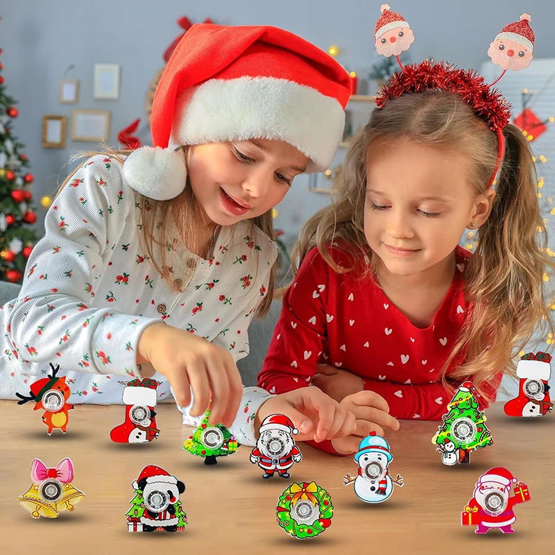 Acrílico fidget spinner brinquedos simples ponta do dedo giroscópio dos desenhos animados mão spinner brinquedos para crianças adulto alívio do estresse brinquedos presente de natal