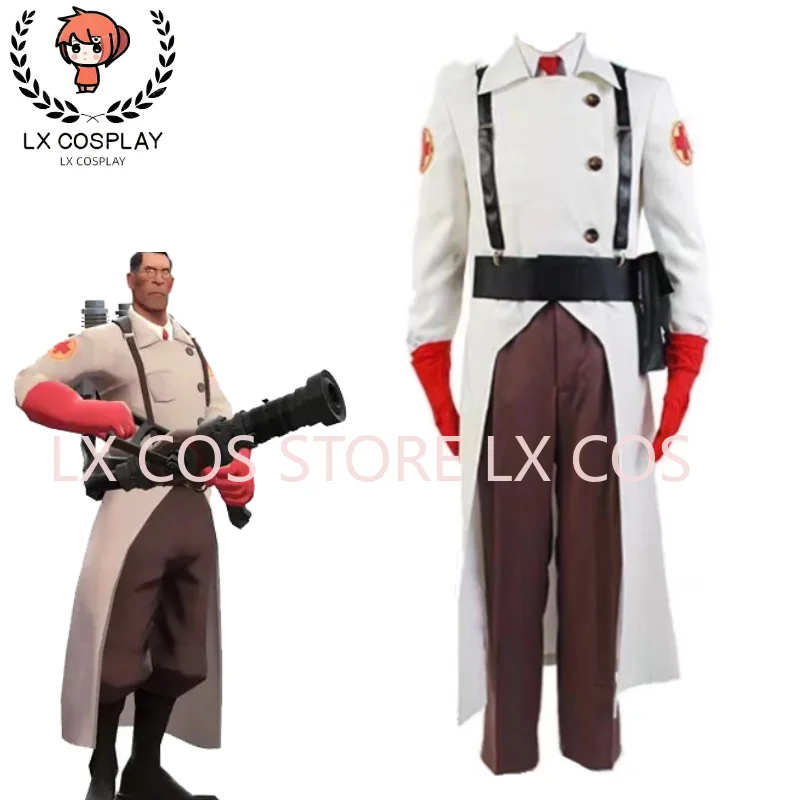 Team Fortress 2 The Medic Dr. Ludwig Cosplay Costume Support Class Physician Halloween Costumes Custom Size