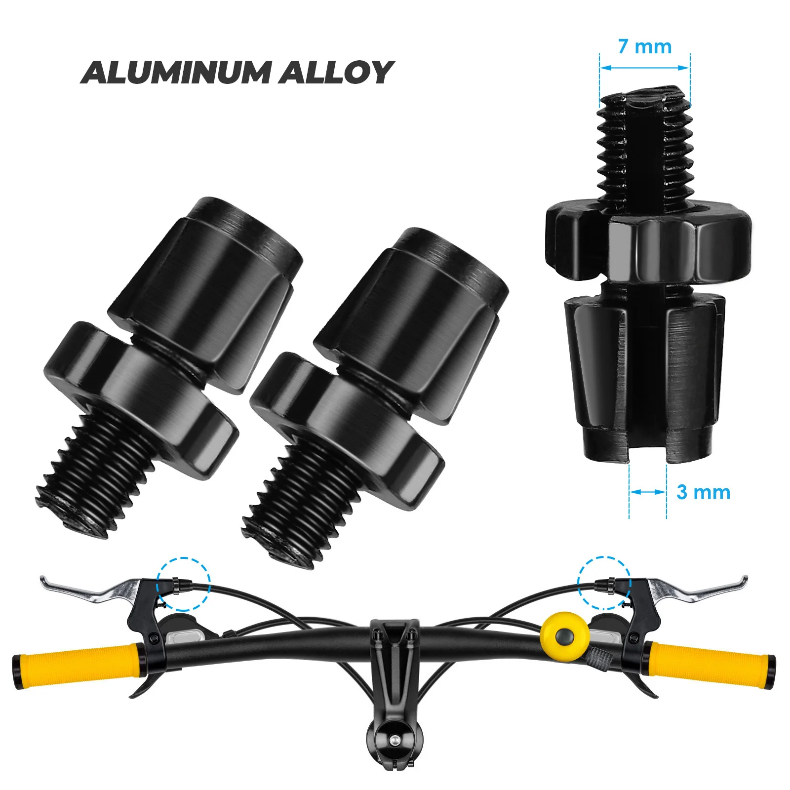 

Brake Adjustment Screw Nut M7 Aluminum Lightweight Handle Disc Bike Parts Cycle Lever Suitable Road Mountain Folding Bikes