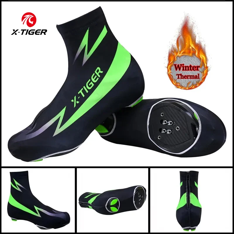 X-TIGER Herren Winter Warme Fahrradüberschuhe Outdoor Winddicht Thermo MTB Rennrad Schuhüberzüge