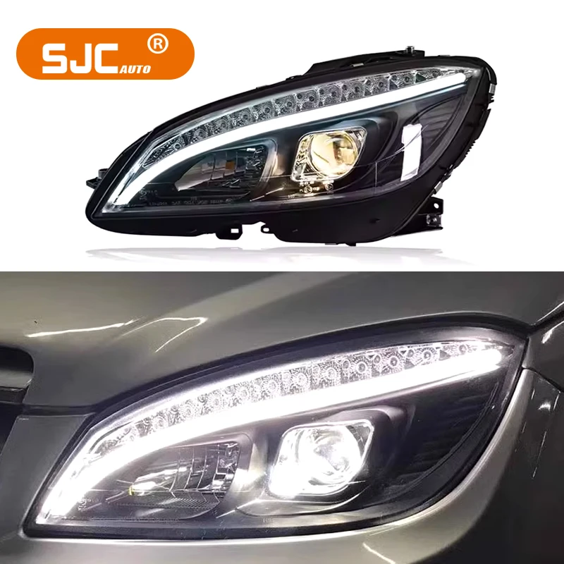 

Car Accessories For Mercedes Benz C Class W204 LED Headlights 07-11 Headlamp Modified Daytime Running Lights Plug And Play