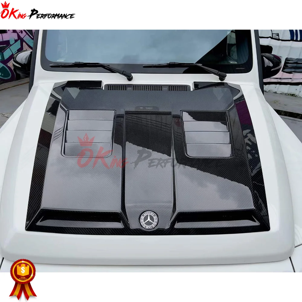 غطاء محرك السيارة من ألياف الكربون الجافة طراز URB لسيارة Mercedes Benz G-Class W464 AMG G63 #2