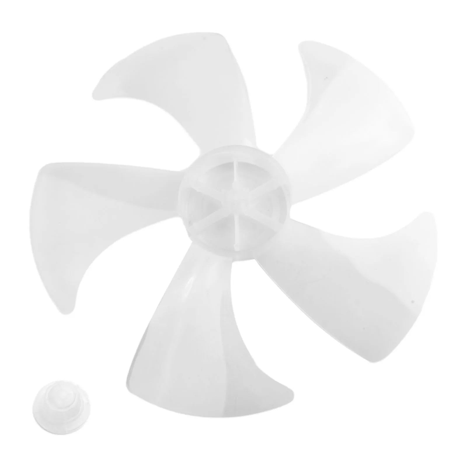 Lightweight 14 Inch Fan Blade with Nut Cover Five Leaves for Stand and Desk Fans Low Noise Operation and Easy Maintenance