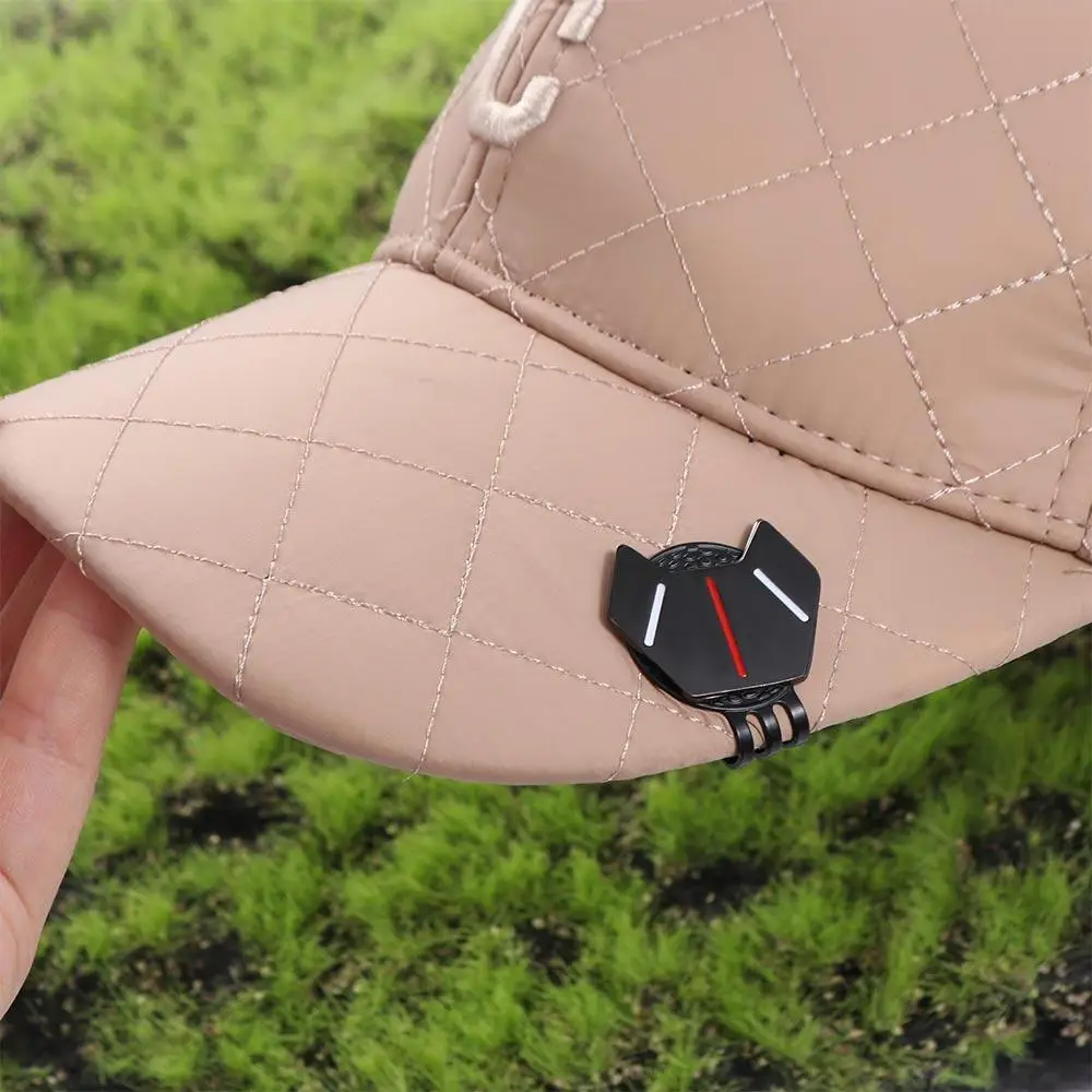 Ball Position Marker Zinc Alloy Golf Hat Clip Ball Marker Small Convenient Magnetic Golf Marker Magnetic Black/Silver Gifts
