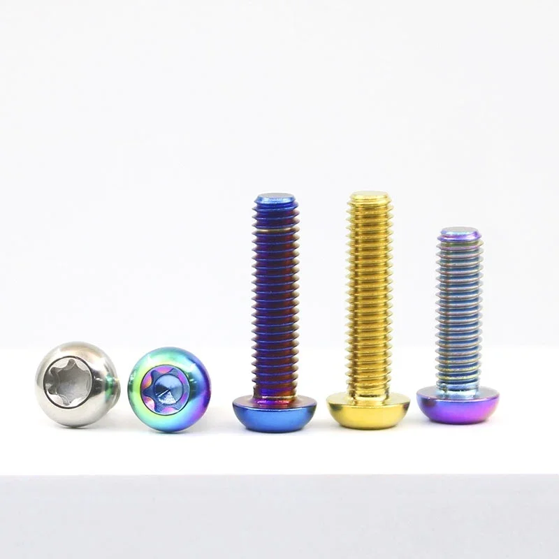 TC4 titanium alloyHalf round head internal plum blossom screw M4 M5 M6 M8 Electric motorcycle modification bolt