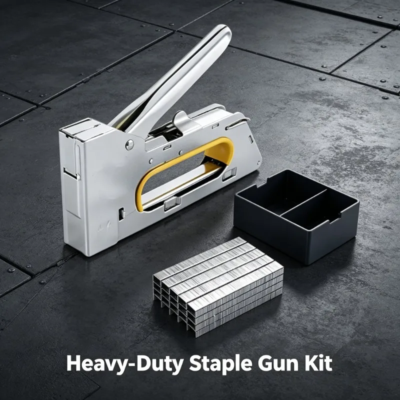 Household Manual Stapler Gun Handheld Tacker For Picture Frame Upholstery Fabric Wood Poster Decoration Stapling Supplies