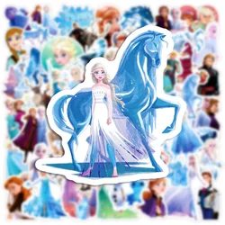 Pegatinas de Frozen de dibujos animados de Disney para niños, calcomanías bonitas de princesa Anna y Elsa para cuaderno, monopatín, guitarra, bicicleta, portátil, juguetes para niños, 10/30/50 piezas