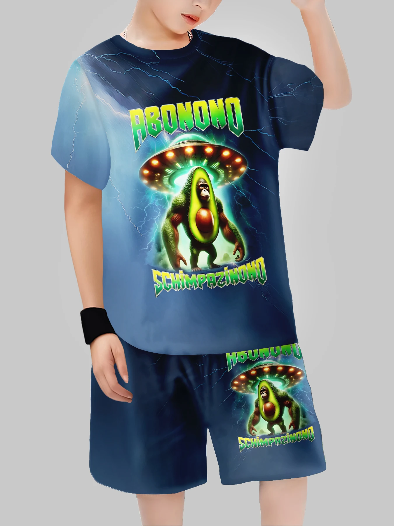 2025 موضة جديدة ألعاب AI TungTungTung Sahur تصميم تي شيرت + شورت ملابس الصيف مجموعة بدلة رياضية تي شيرت وسراويل ملابس أطفال