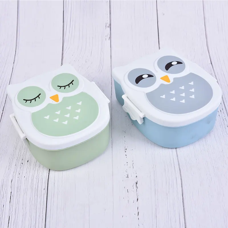 Cute Cartoon Owl Lunch Box Food Container Storage Box Portable Kids Student Lunch Box Bento Box Container With Compartments Case