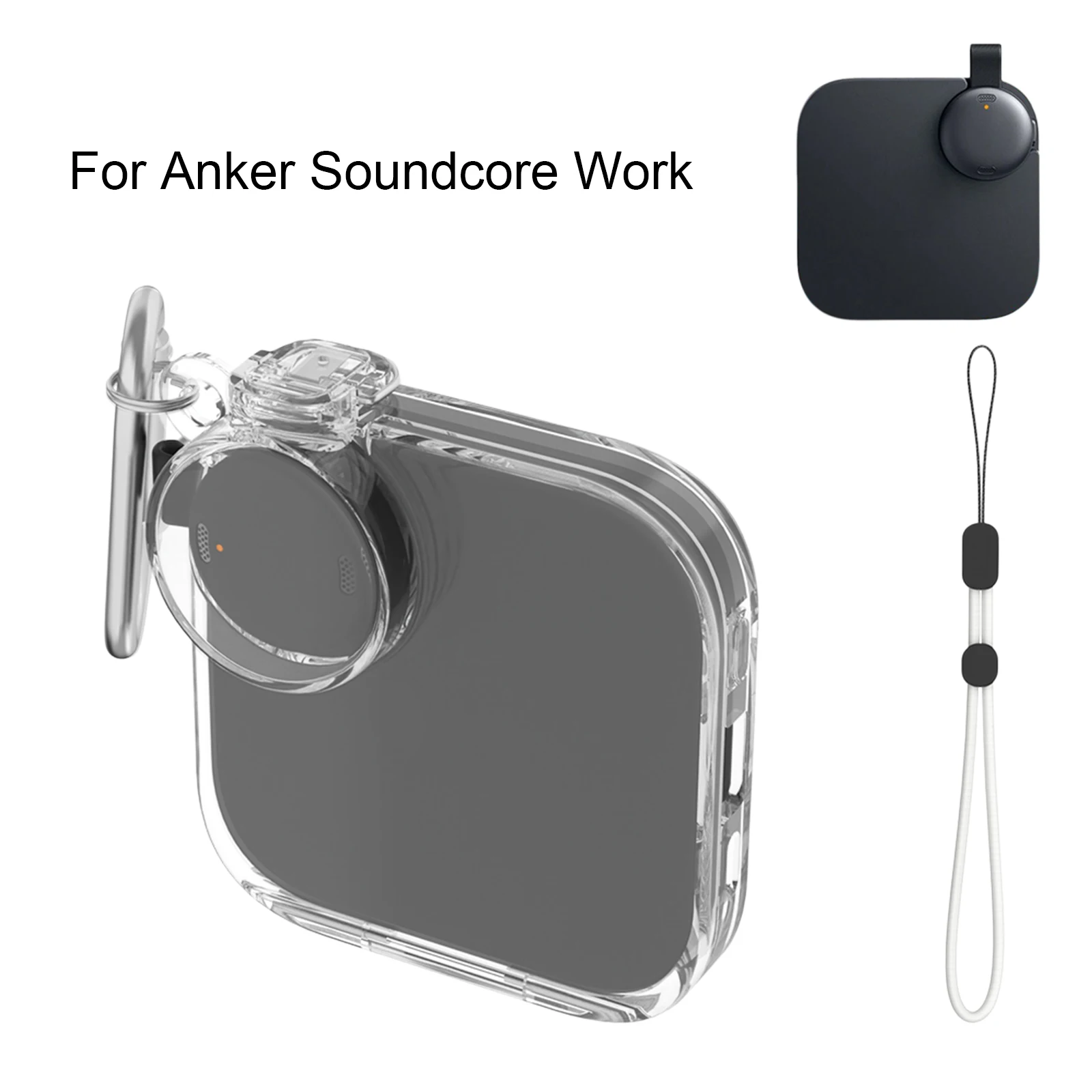 Transparent Cover For Anker Soundcore Work Voice Recorder Protective Case Shell Voice Recorder Recorder Case with Carabiner view 4