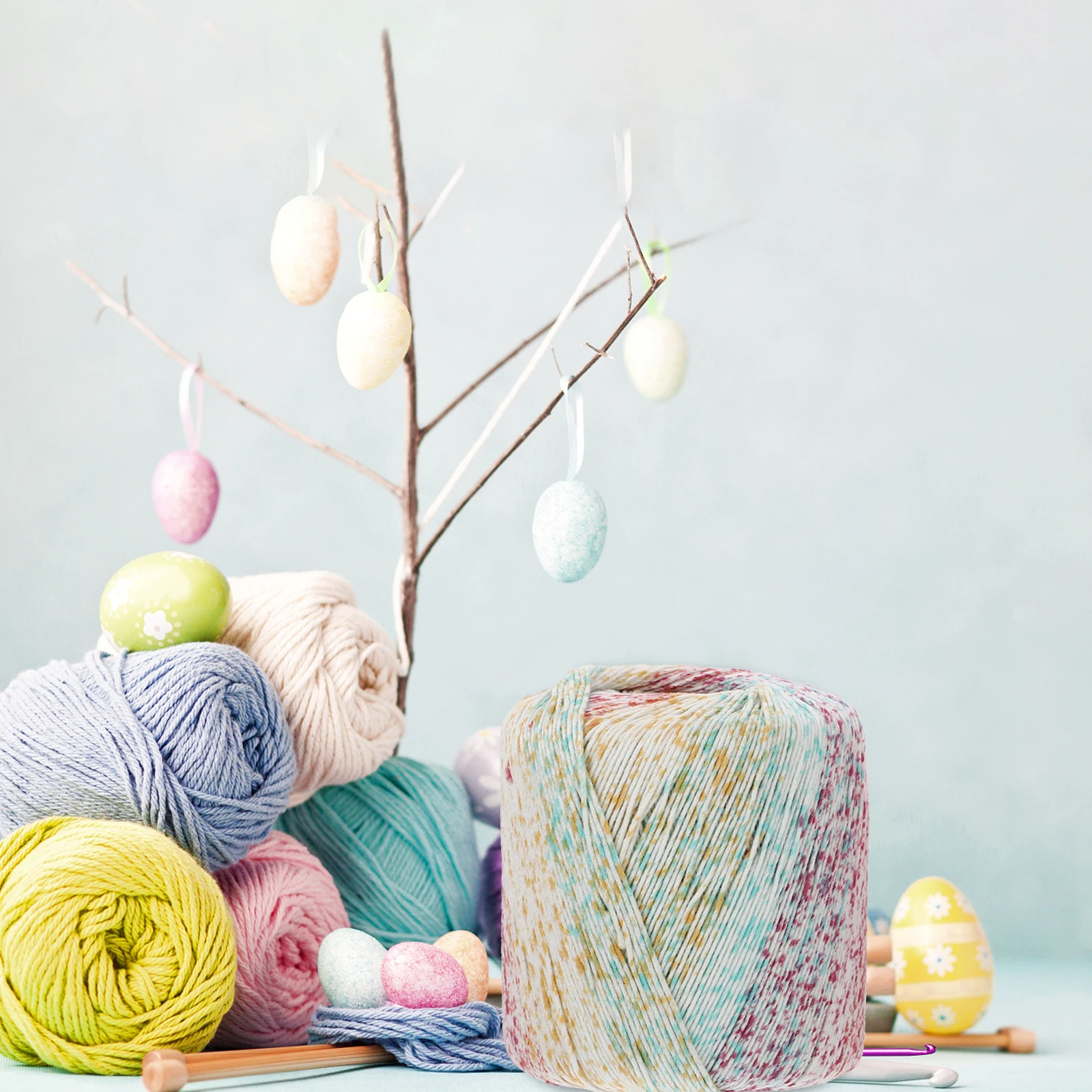 

2pcs 2 Rolls Colorful Cotton Cord Diy Knitting String Handicraft Braided Rope Durable Craft Supplies Macrame Yarn For Hooking