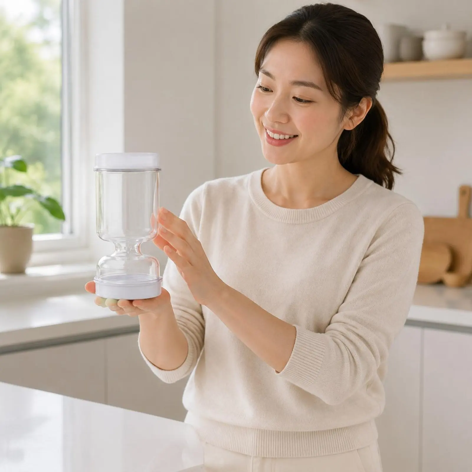 Recipiente para Kimchi con Separación de Ingredientes Secos y Húmedos, Sellado, con Tenedor, Colador Incorporado, Gran Capacidad, para Almacenamiento en la Cocina
