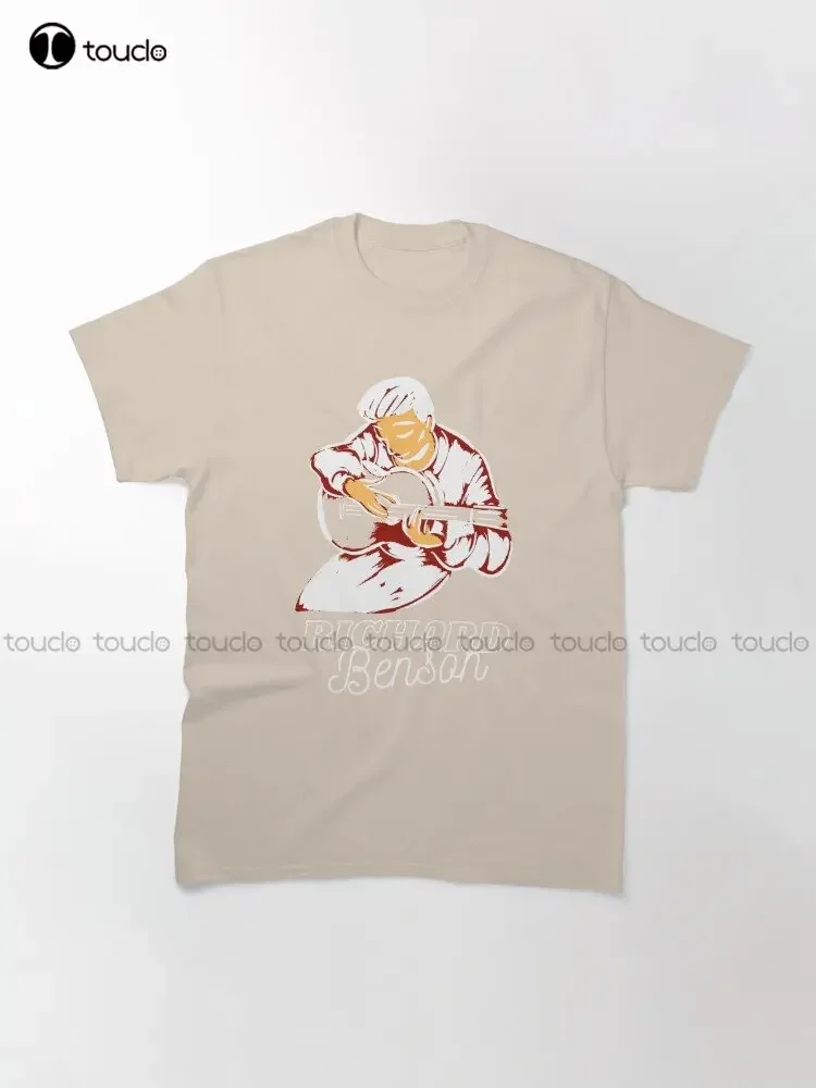 Richard Benson Playing Guitars T-Shirt Classic T-Shirt Custom Aldult Teen Unisex Digital Printing Tee Shirts Custom Gift Xs-5Xl