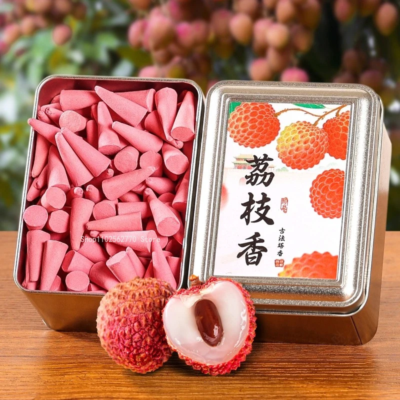 Pure Natural Tower Incense Lychee/Pine Tower/osmanthus/peach Meditation Tea Houses Yoga Bathroom Purify The Air Remove Odors