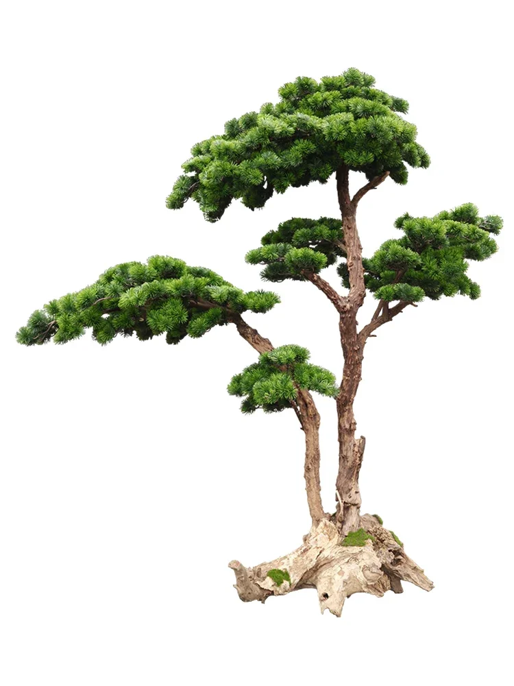 

Solid Wood Beauty Pine Customized Floor Simulation Green Plant Decoration New Chinese Style