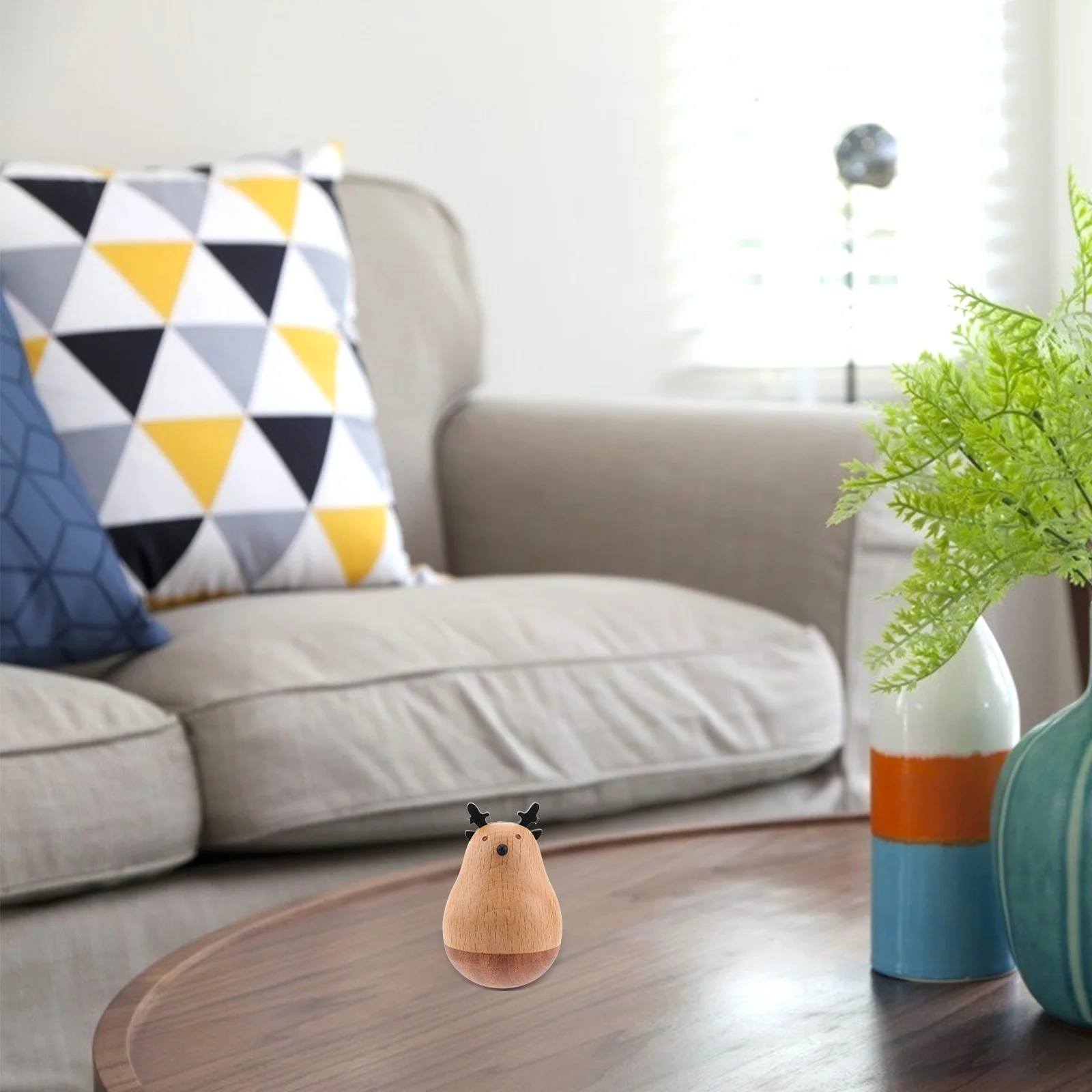 

Wooden Animal Handmade Resin Craft Cute Cartoon Gift Desktop Decoration Home Office Gift Deer Decor