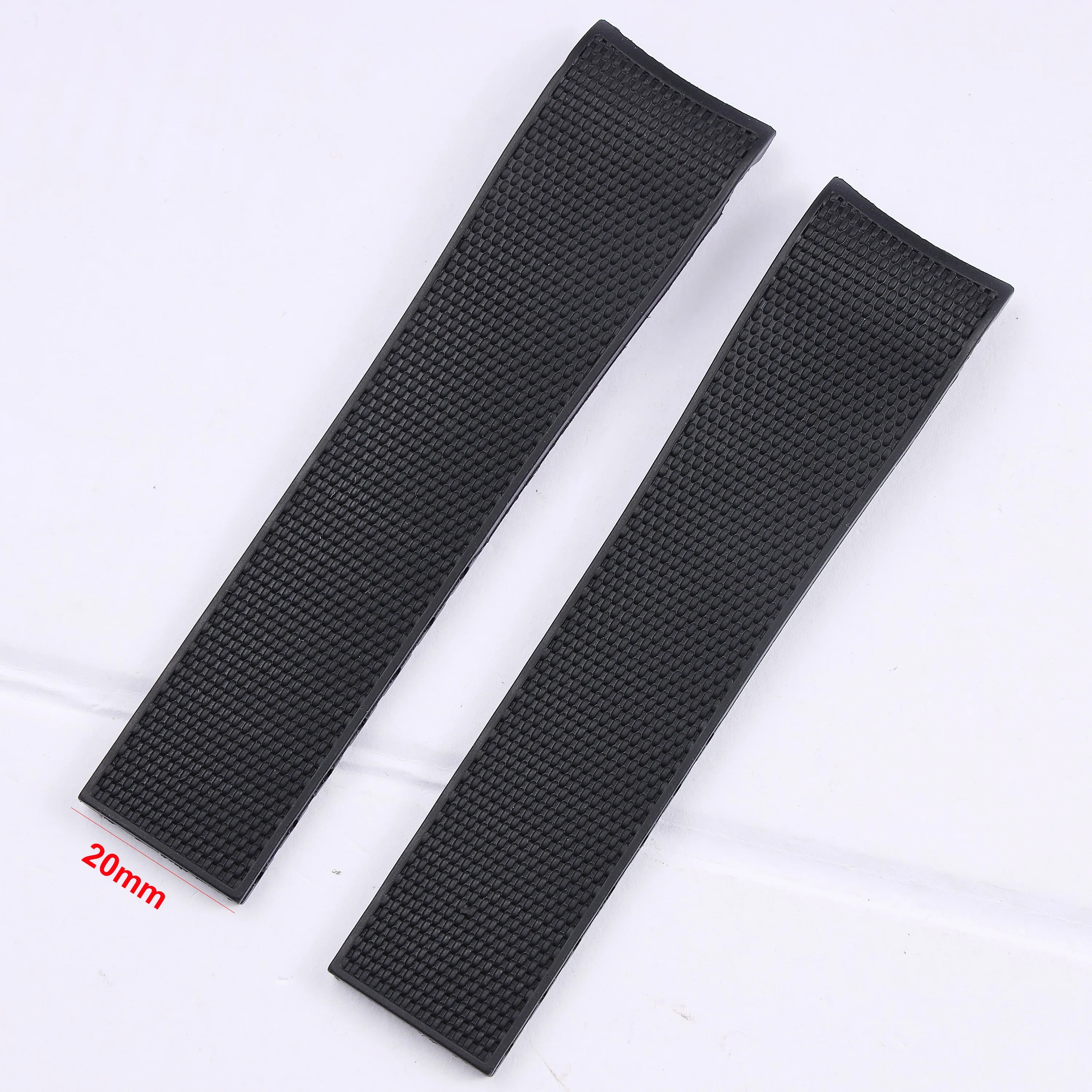 21 20mm Rubber Silicone Watchband Waterproof Belt For Longines Conquest HydroConquest L3 Watch Strap Folding Buckle Replacement