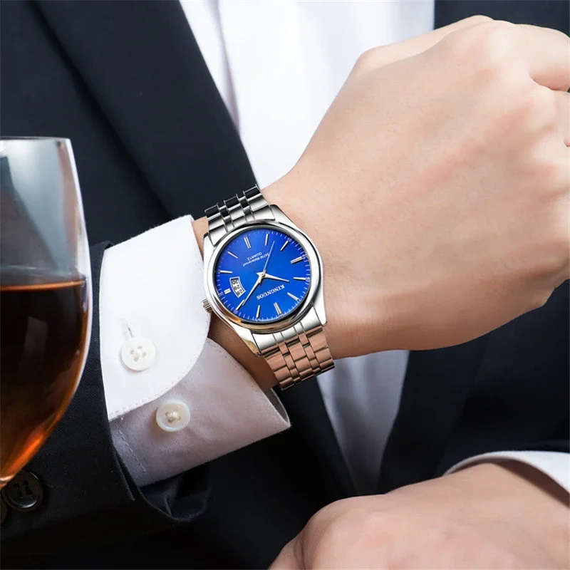 Relojes de moda para hombre 2022, reloj de pulsera de lujo con banda de acero inoxidable para hombre, reloj de negocios para hombre, reloj con fecha resistente al agua, reloj Masculino