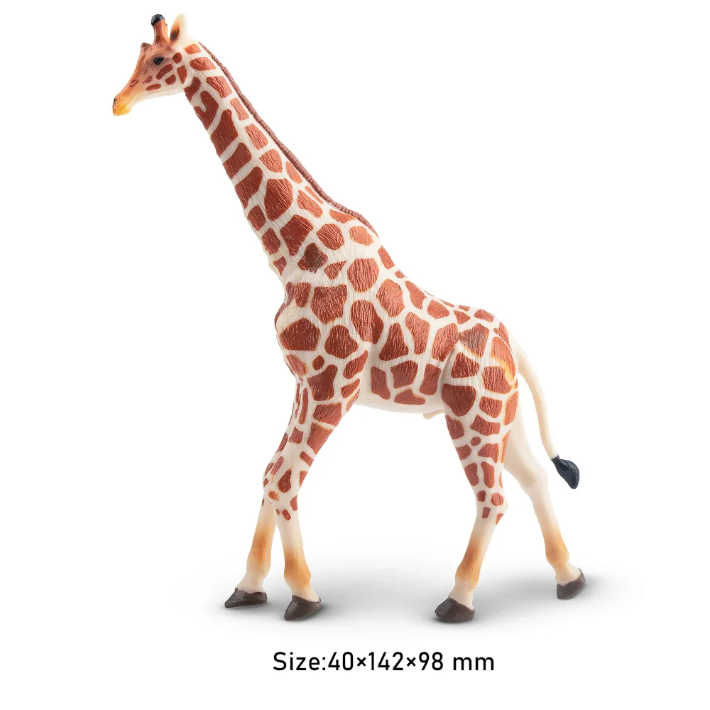 Toymany Simulazione Giraffa Fauna Selvatica Modello Animale Giocattolo Mini Figure Bambole Action Figurine Giocattoli Regalo per Bambini Decorazione Torta