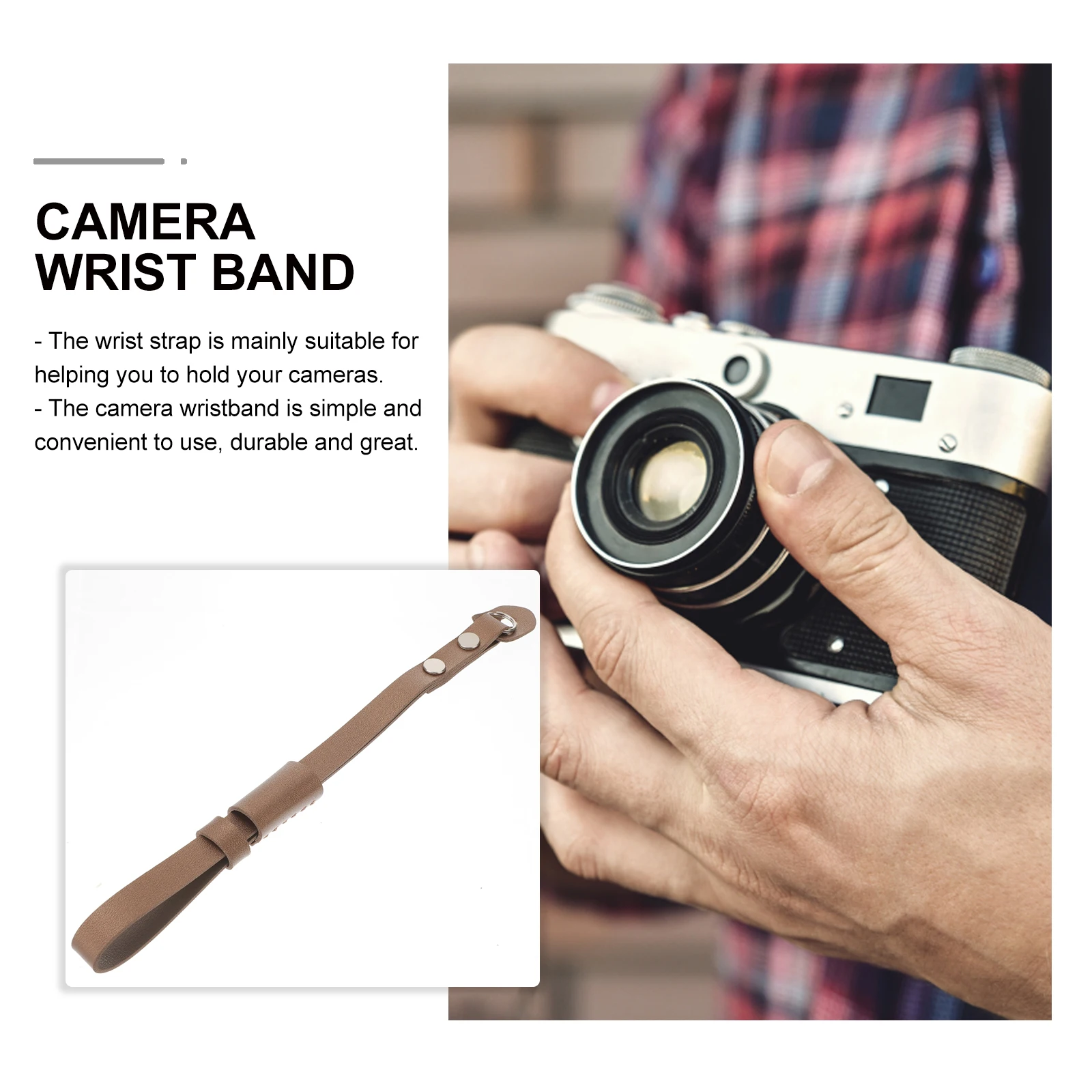 

2 Pcs Camera Strap Digital Wrist Cute Band Straps for Cameras Beaded Cowhide Quick Release
