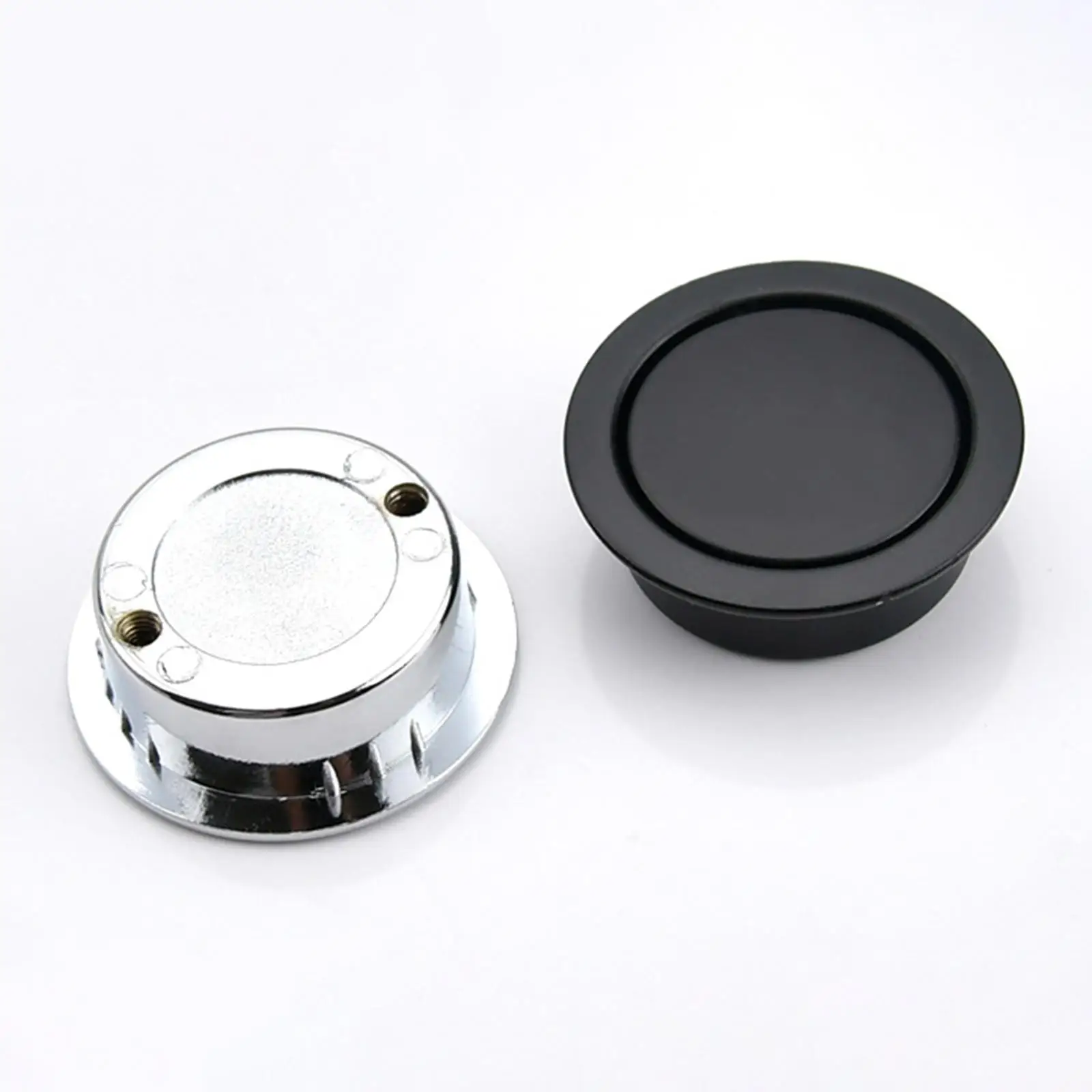 Space Saving Round Recessed Flush Pull Handle Zinc Alloy for Kitchen Cabinet Closet Bathroom Vanity Tatami Bed Doors