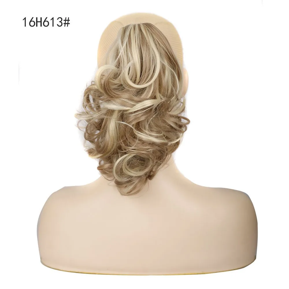 12 Zoll Lockiger Clip-In Pferdeschwanz Haarverlängerung Langes Welliges Synthetisches Haarteil Voluminöser Clip-In Pferdeschwanz für Damen Partykleidung – Detail 8