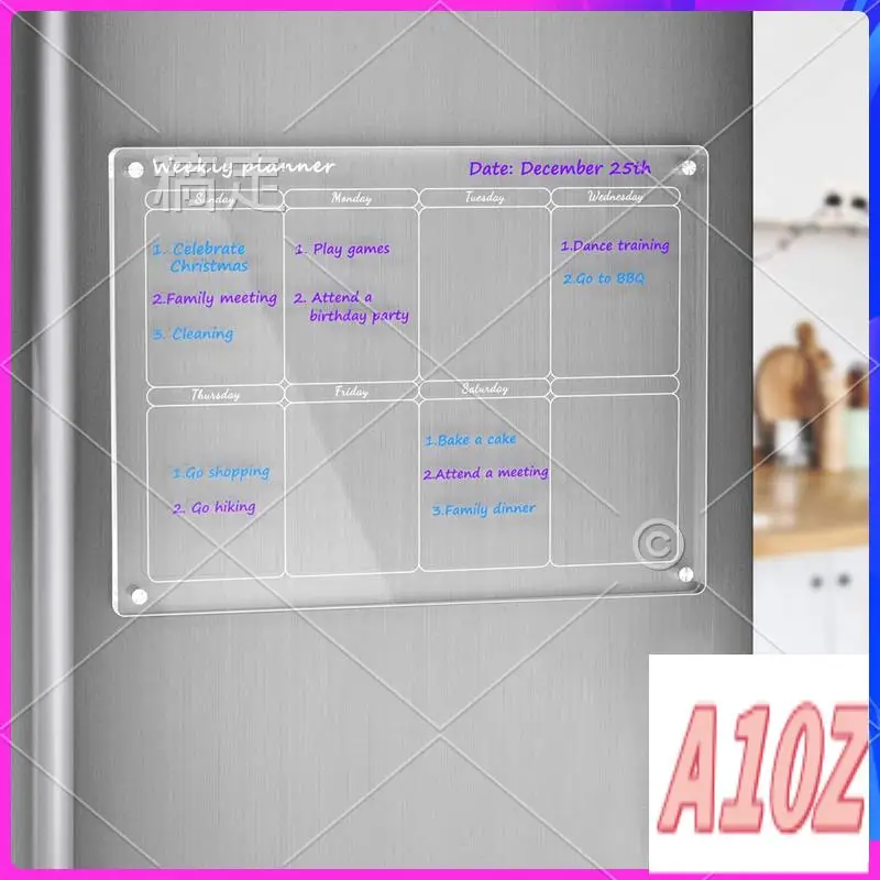 0Z-Monthly Calendar For Fridge Dry Erase Board Calendar For Fridge, Reusable Planner, Gift For Home Organization