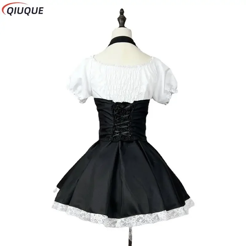 Women maid outfit Lolita Dress cute kawaii maid costume black white tunic dress uniform cosplay costume S-5XL