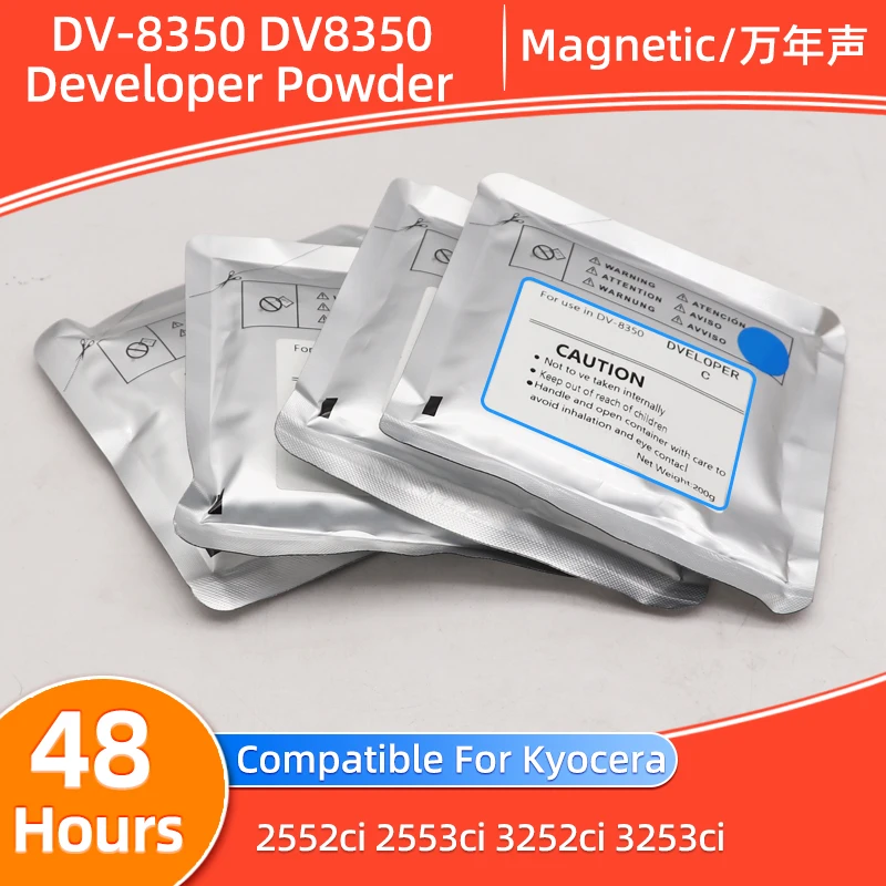 1PCS/4PCS DV-8350 DV8350 Developer Powder Compatible for Kyocera TASKalfa 2552 3252 2553 3253Ci High Quality Carrier 200G CMYK