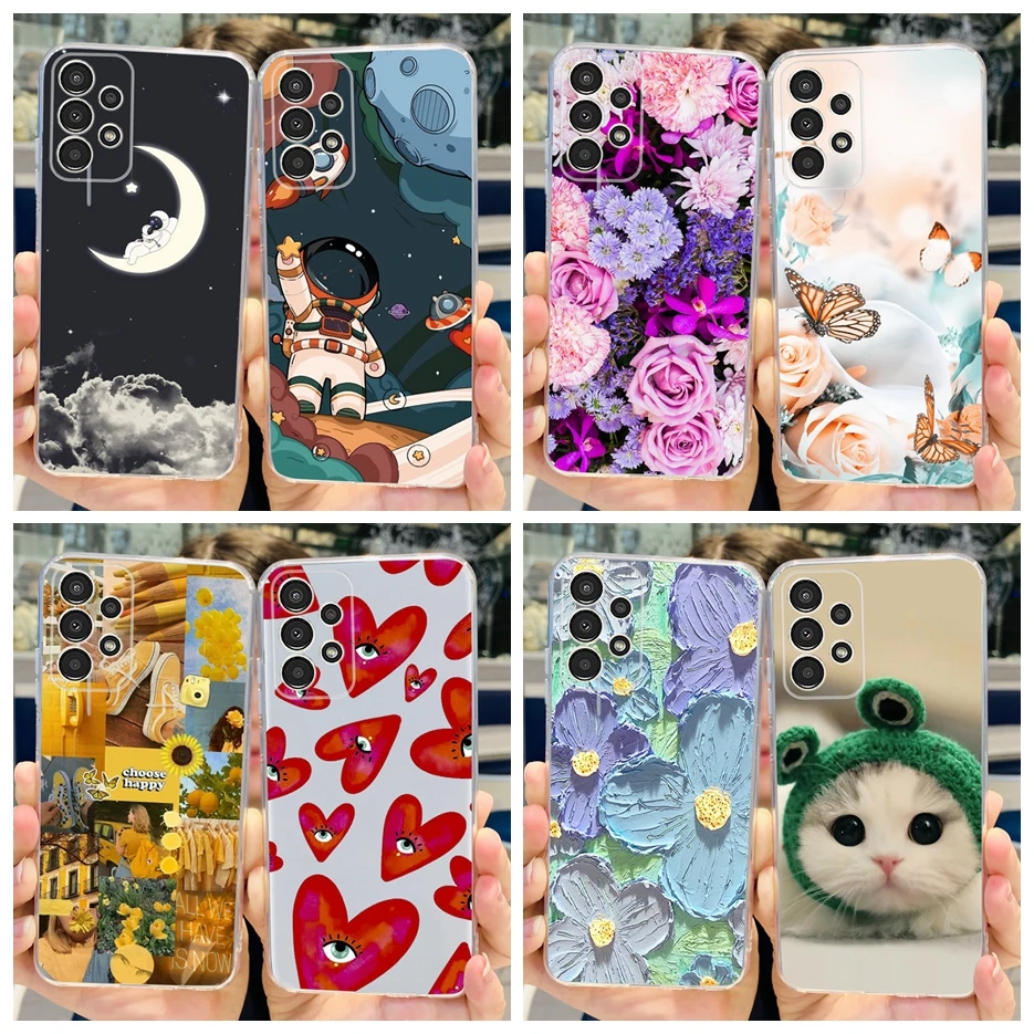 Dla Samsung Galaxy A32 4G przypadku nowa moda malowane pokrywa miękka TPU etui na telefony dla Samsung A32 A 32 GalaxyA32 5G tylna pokrywa zderzak