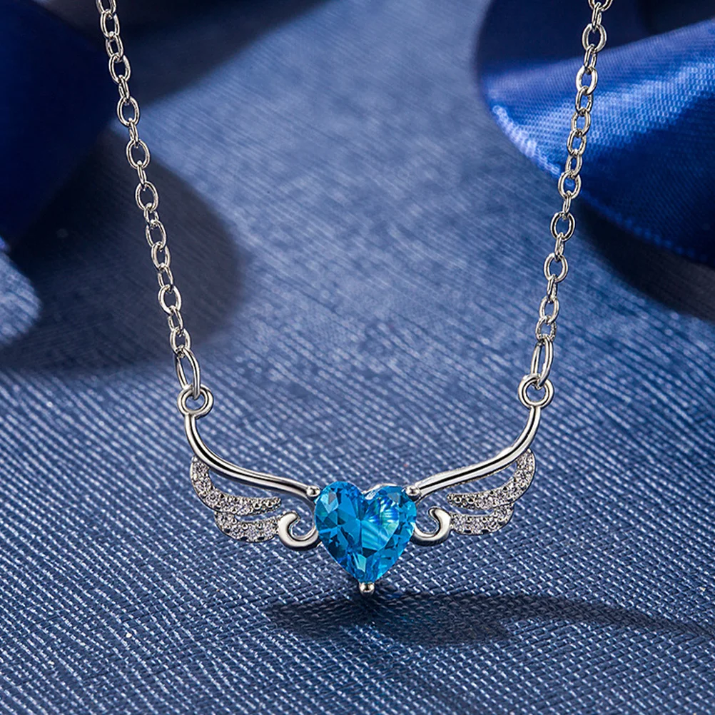 

1Pc Beautiful Angel Wing Pendant Necklace Clavicle Chain Neck Jewelry for Special Occasions