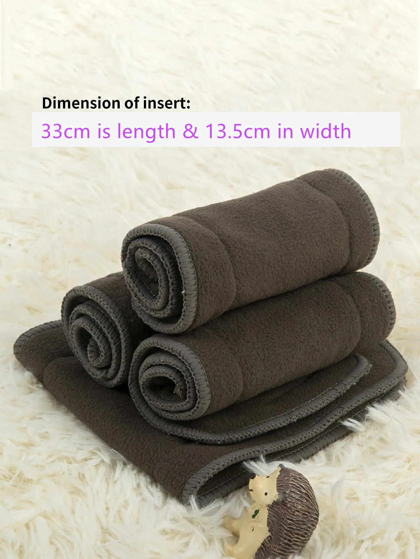 (4 pcs/lot) ALVABABY Absorbent 4 -Layer Bamboo Charcoal Insert Reusable Baby Nappy Diaper Insert For Baby Cloth Diaper