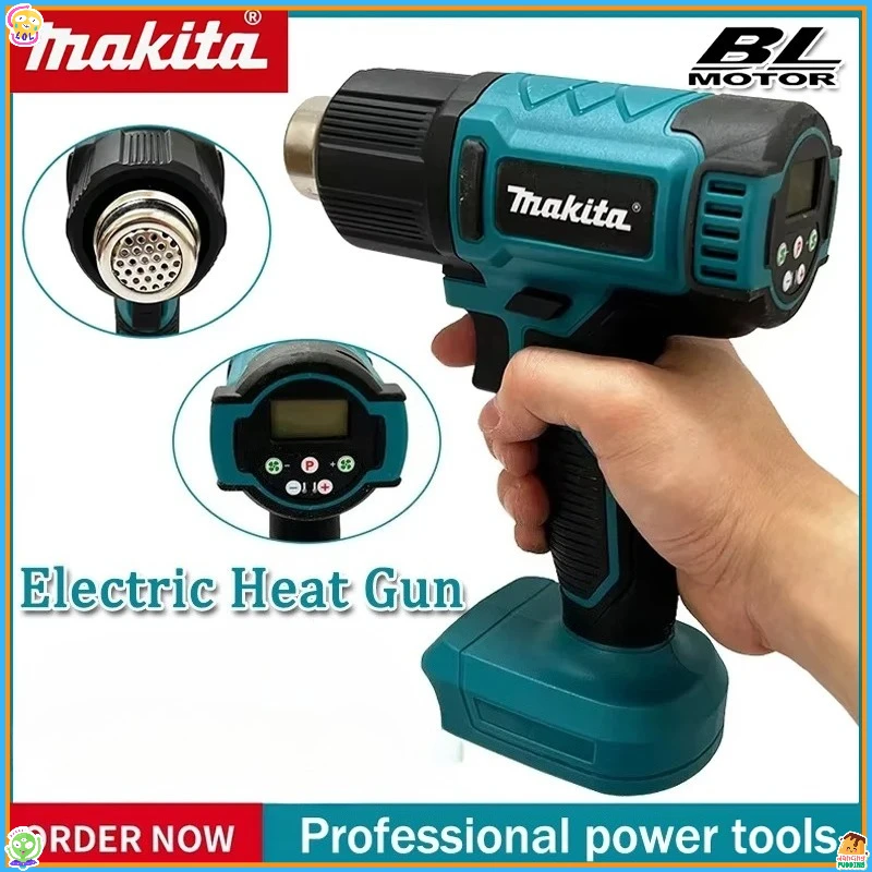 

Термофен Makita 18V Control Heat Gun 550 ° Беспроводной ручной термофен с LED-дисплеем для пайки и нагрева, модель C Temperature
