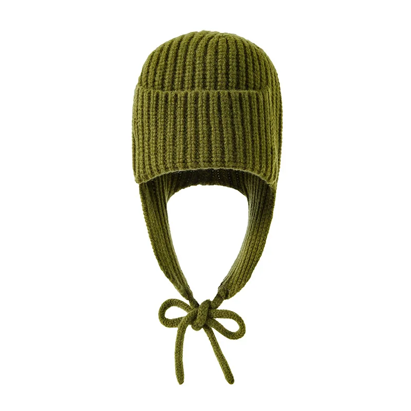 

Hat Earflap Women Winter Wool Knit Beanie Autumn Warm Skiing Accessory For Cold Weather Sport Outdoor Holiday