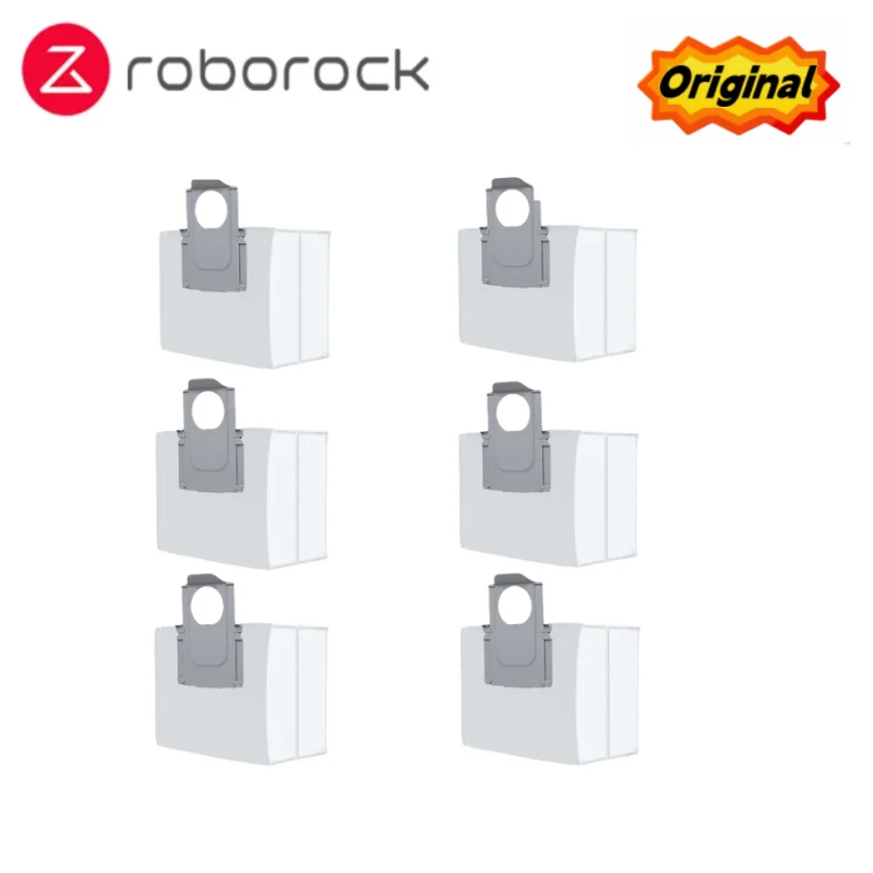 Saco de pó descartável para aspirador, Peças de reposição Dustbag, Roborock Q7 Max S7 MaxV Plus Ultra S8 Plus, original