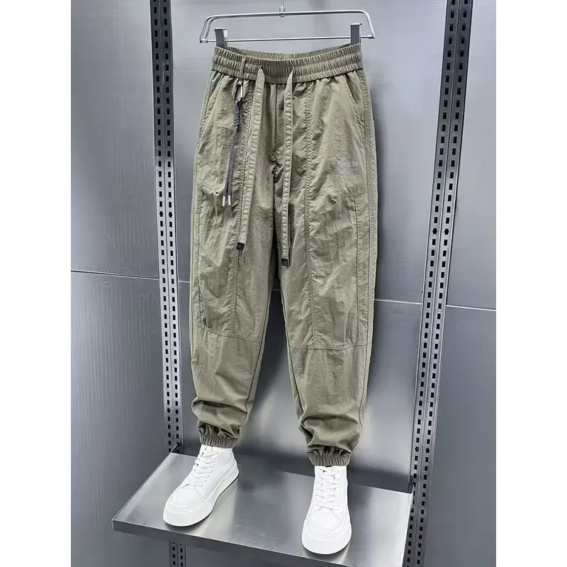 Men's Summer Quick-drying Harem Sweatpants Fashion Hip-hop Loose Street Trousers Korean fashion High Quality Brand Pants y2k