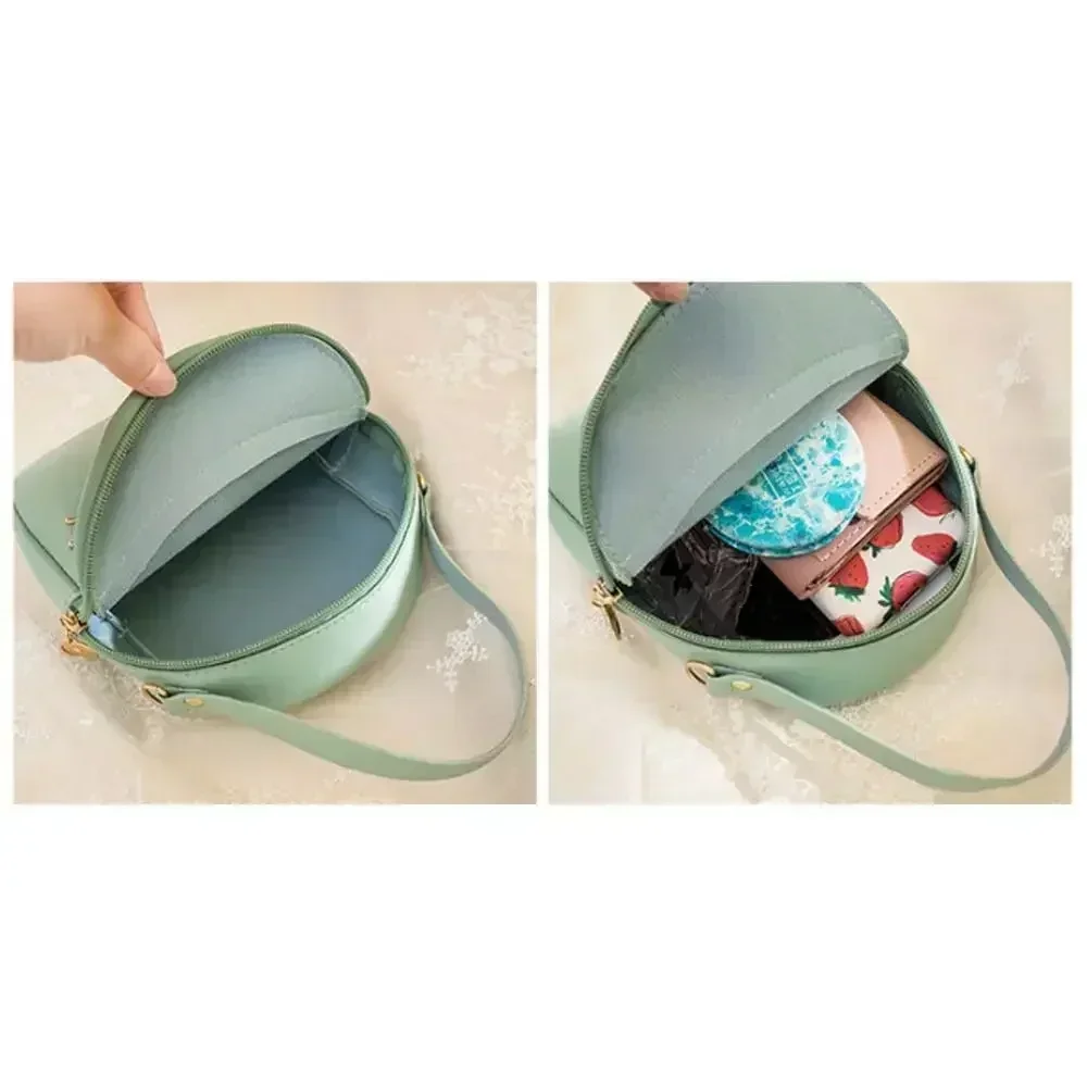 ADX01 Bolso de hombro a la moda para mujer, mochila bonita de dibujos animados, bolso de cuero PU, bandolera pequeña con textura delicada