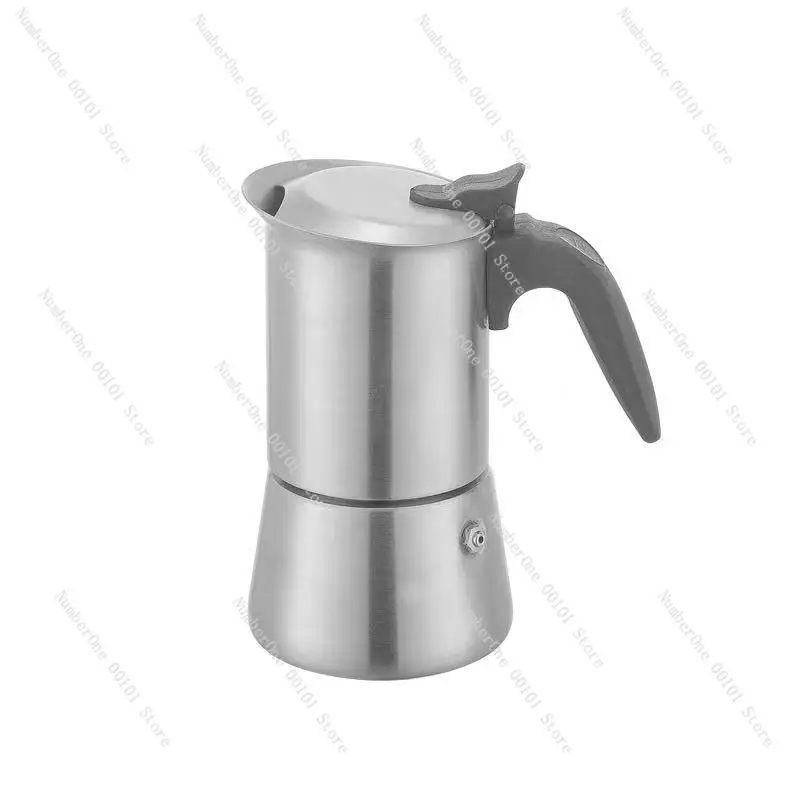Double Valve High Pressure Mocha Pot Stainless Steel Coffee Pot Espresso Extraction Household Small Coffee Making Utensils Set