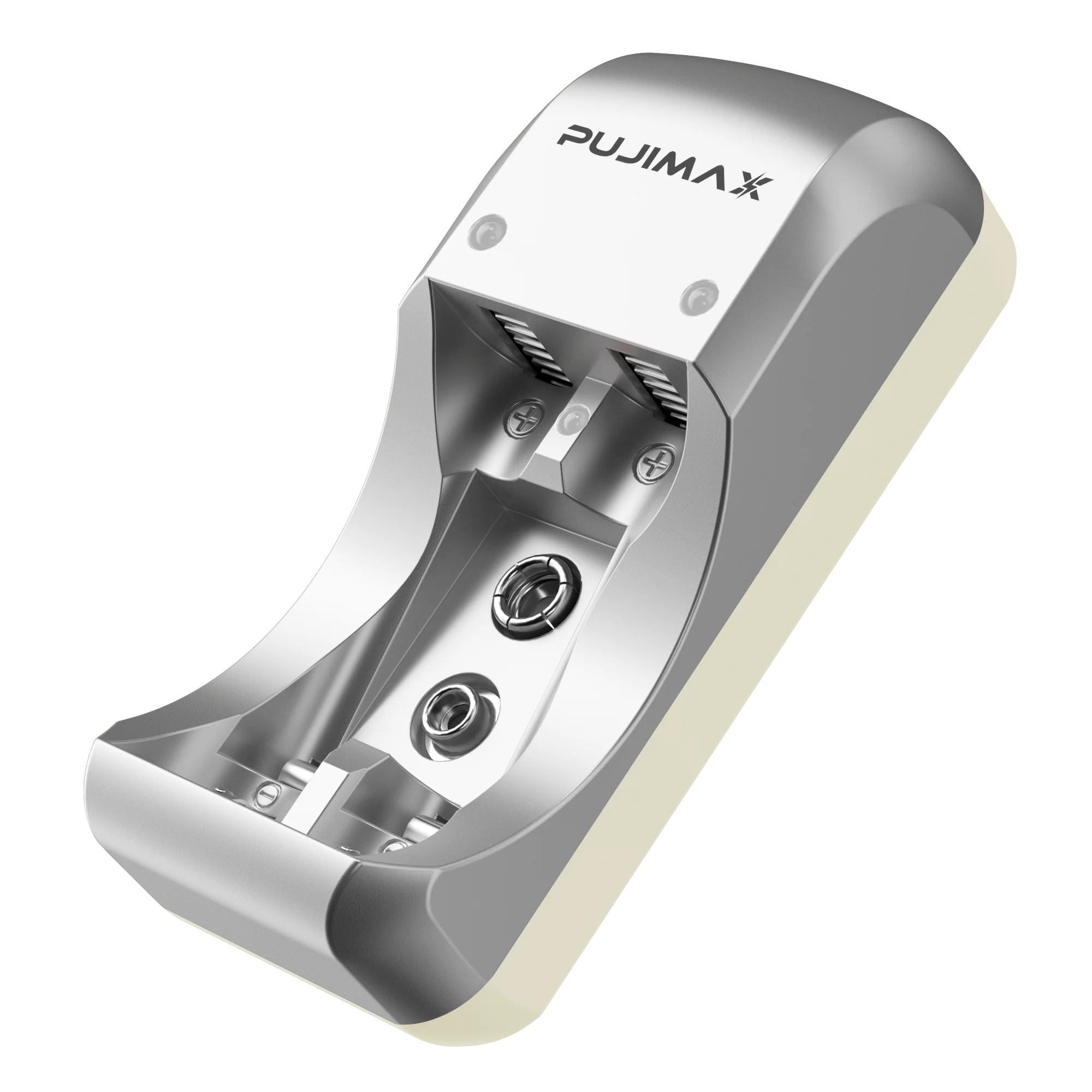 PUJIMAX 2-Slot AA AAA charger Ni-MH Battery Charger Can Charge One or Two AA/AAA NI-MH /Ni-Cd or One 9V rechargeable battery