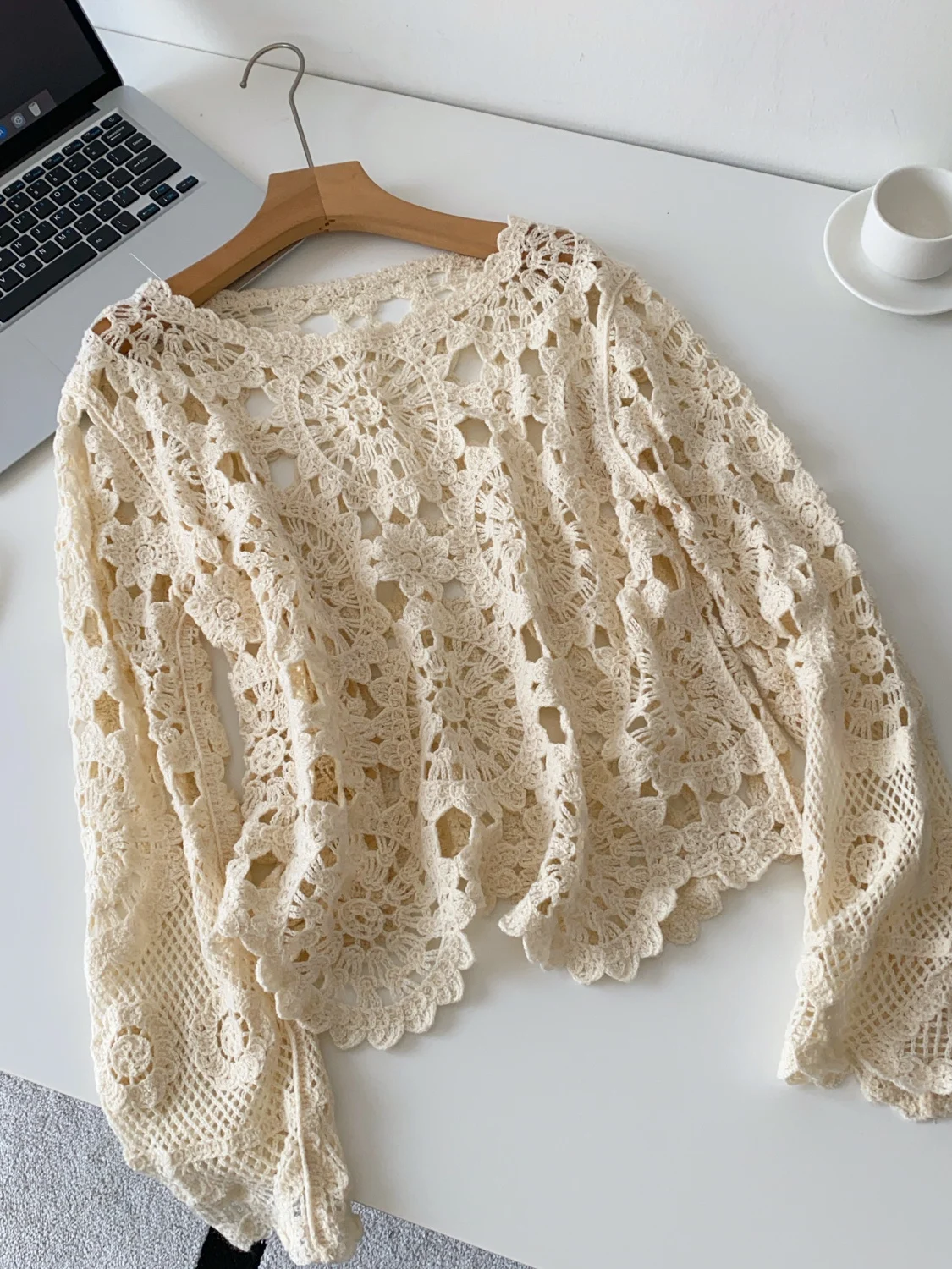 

Женский свободный вязаный кардиган Laid-ba Sle с длинными рукавами, повседневный, с V-образным вырезом, в корейском стиле, осенний топ