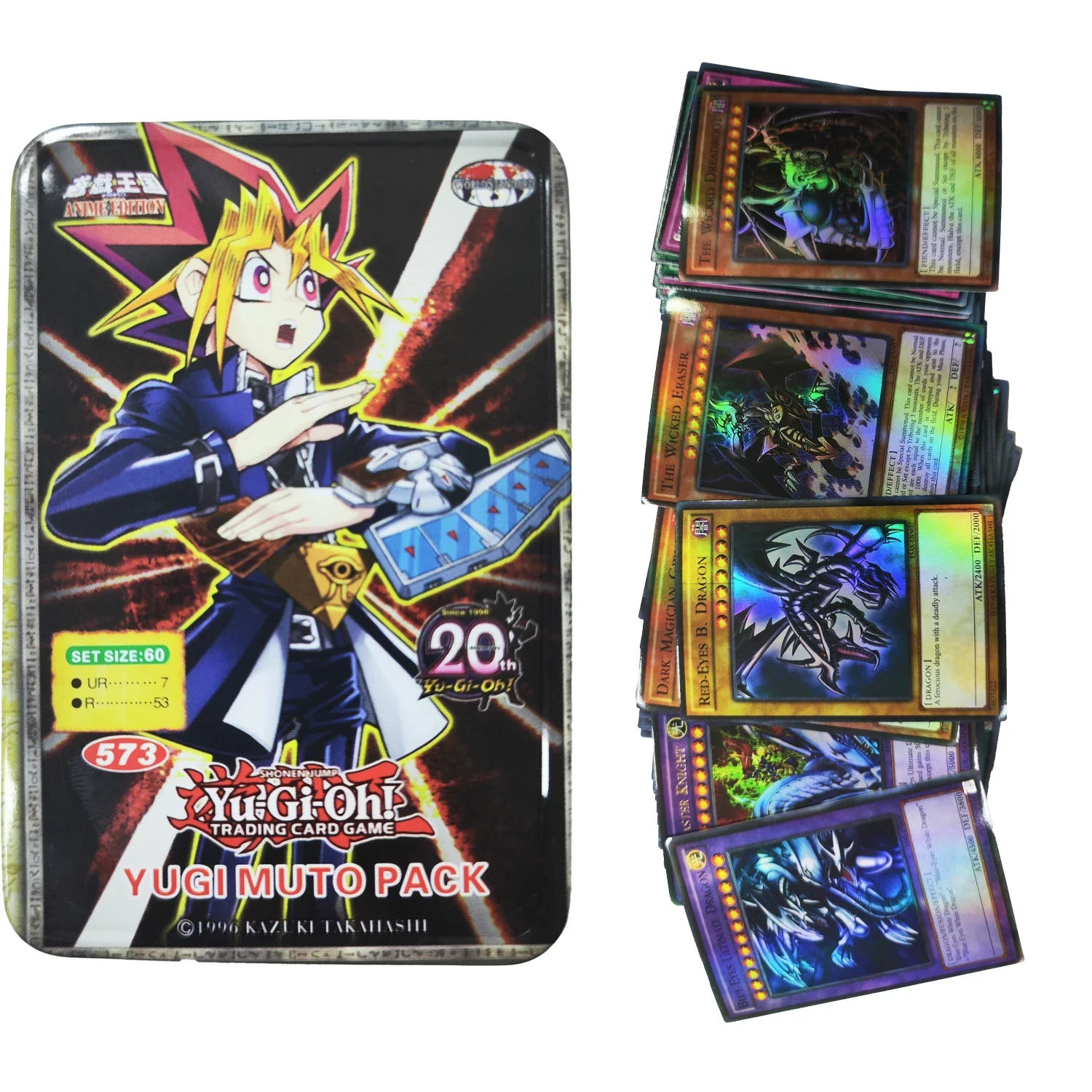 Yu Gi Oh Cards YUGI MUTO PACK Card English Holographic Golden White Dragon Duel Game Collection Card with Tin Box