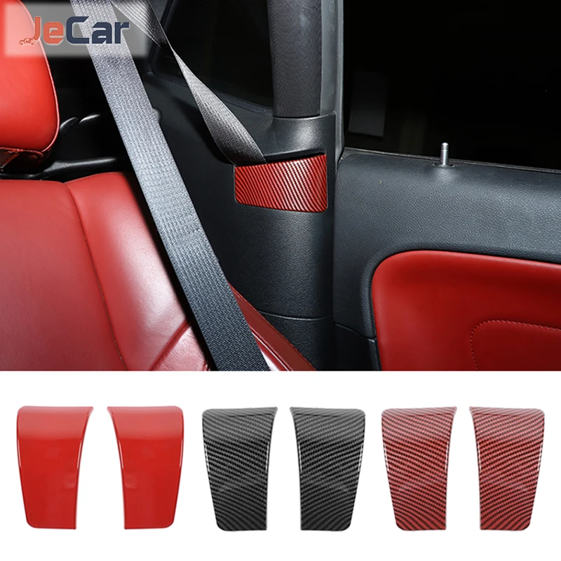 JeCar ABS Seat Safety Belt Buckle Button Cover Decorative Trim Sticker For Dodge Challenger 2010 Up Car Interior Accessories