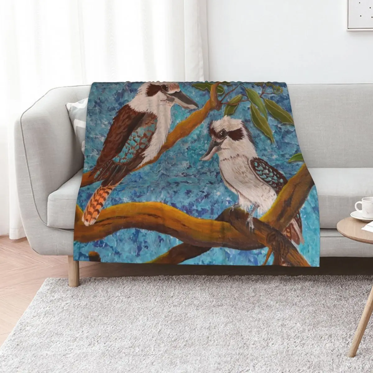 LAUGHING KOOKABURRAS Throw Blanket Soft Soft Beds Flannel Fabric Furry Sleeping Bag Quilt Blankets