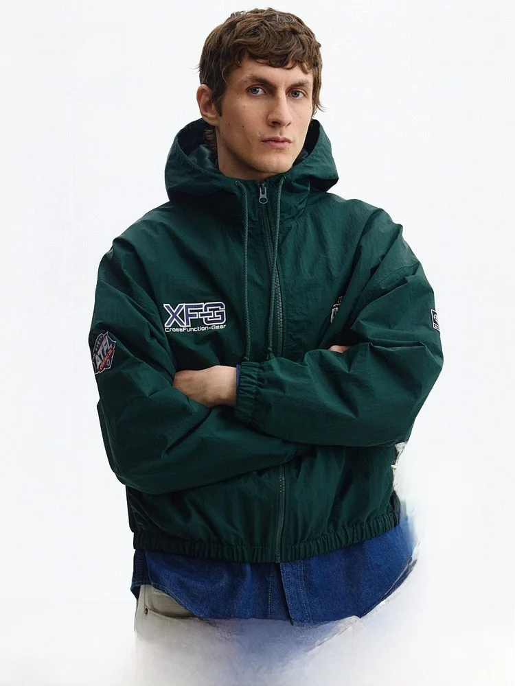 

H&M Men's Nylon Windproof Jaet Stand Fit Casual Sle Regular Length Outerwear for Daily Use Spring 2026 New Arrival