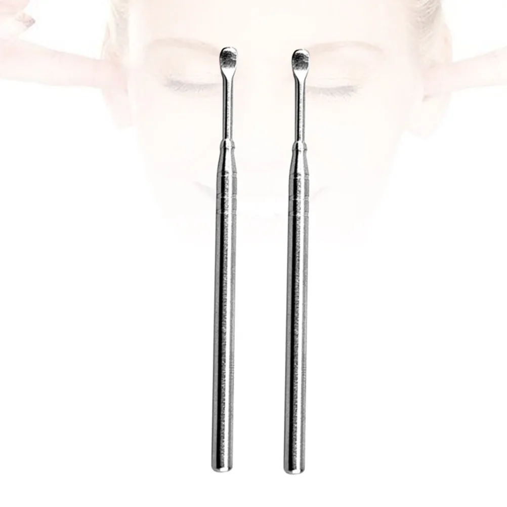 2Pcs Rust Free Stainless Steel Earpick Set Easy Sterilize Ear Cleaning Tool for Family Clinic Use Ear Wax Remover Earwax Removal