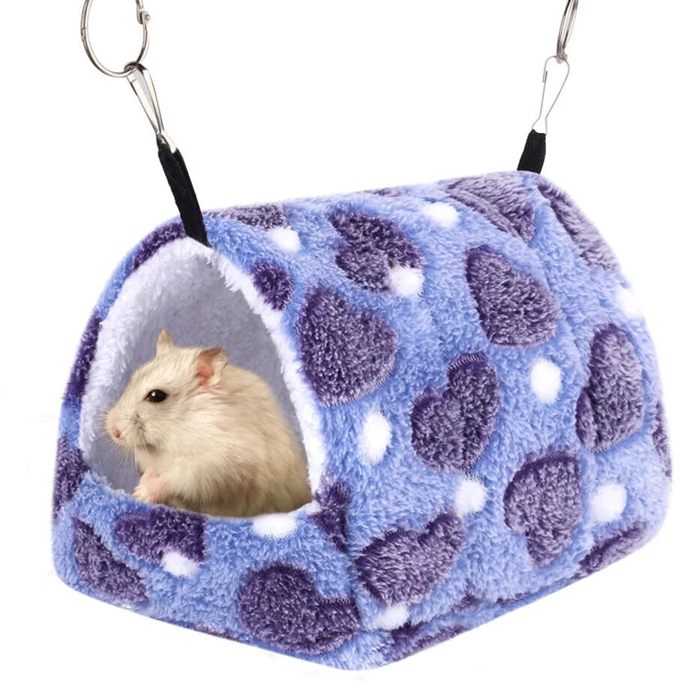 

Hanging Hamster Hammock Soft Flannel Cotton Dwarf Hamster Bedding Warm Bed Easy Clean Hanging Small Pets Bed Accessory Pet