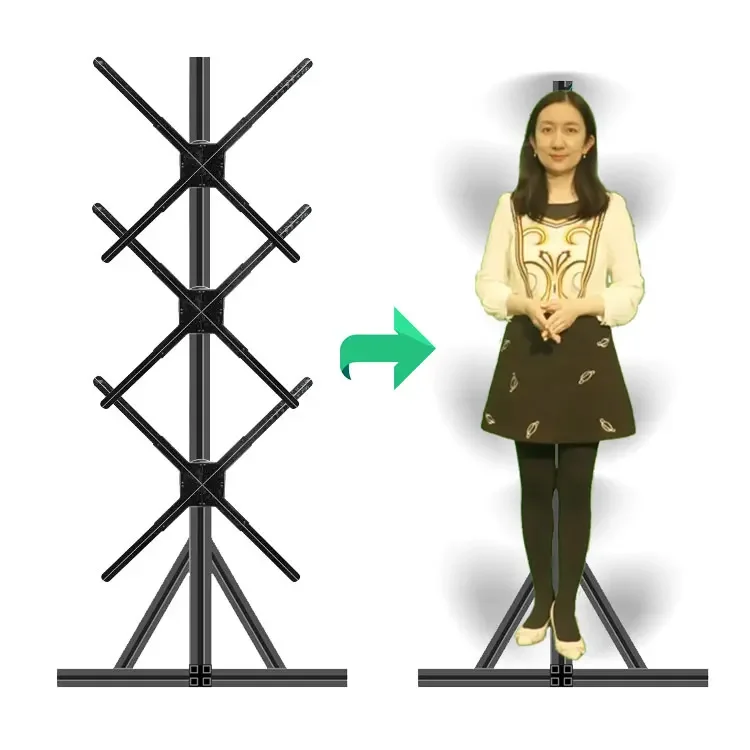 65Cm 1x3  Human Robot 3D Hologram Ventilador Holografico Holograma Navidad 3D Holographic Display Hologram Holographic Fan